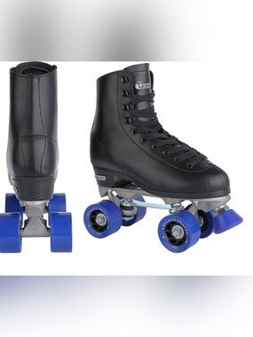 Brand New Black Roller Skate with Blue Wheels!! Fits Girl Size 9 and Boy Size 8